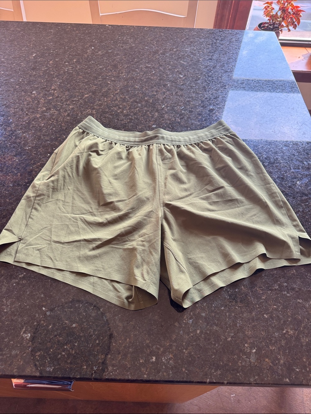 all in motion - Olive - Athletic Shorts with Side Slits